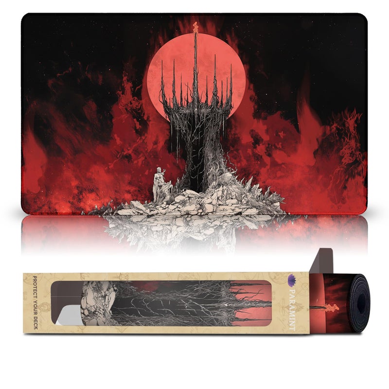 Paramint BlackRed Guild Stitched MTG Playmat Compatible with Magic The Gathering Playmat Play MTG YuGiOh TCG Original Play Mat Art Designs Accessories - Image 3