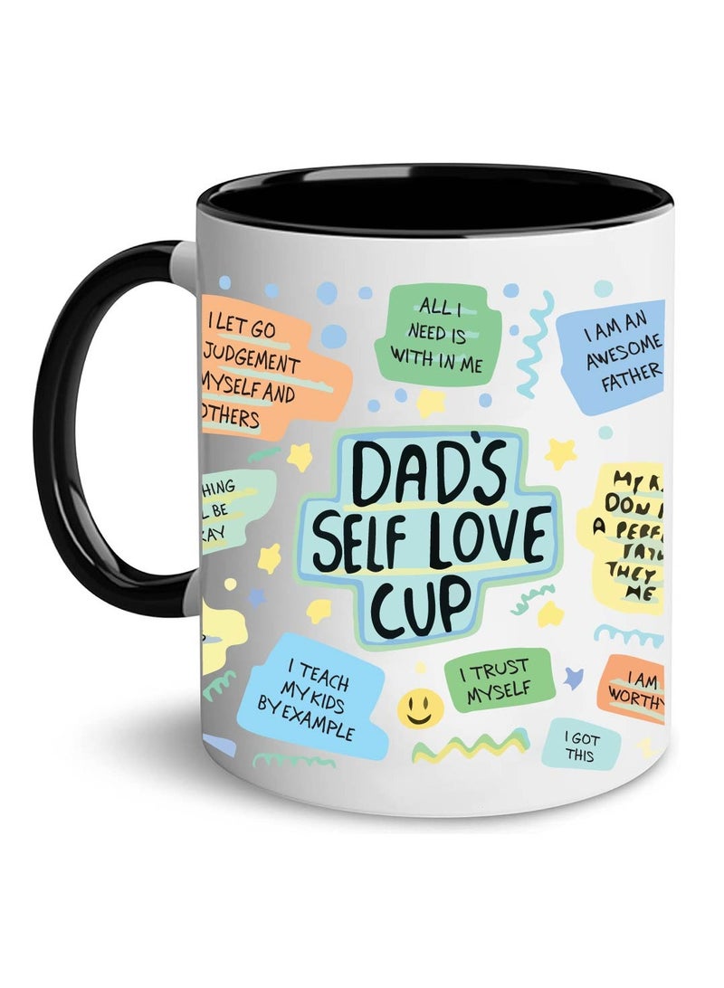 PRINTSHOP4ME Father's Day Black Coffee Mug - Double-Sided Printed Ceramic Coffee Mug for Dad - Gift for Dads from Sons and Daughters - Dad Gifts - Dad Appreciation Gifts - Gift for Daddy  - Image 1