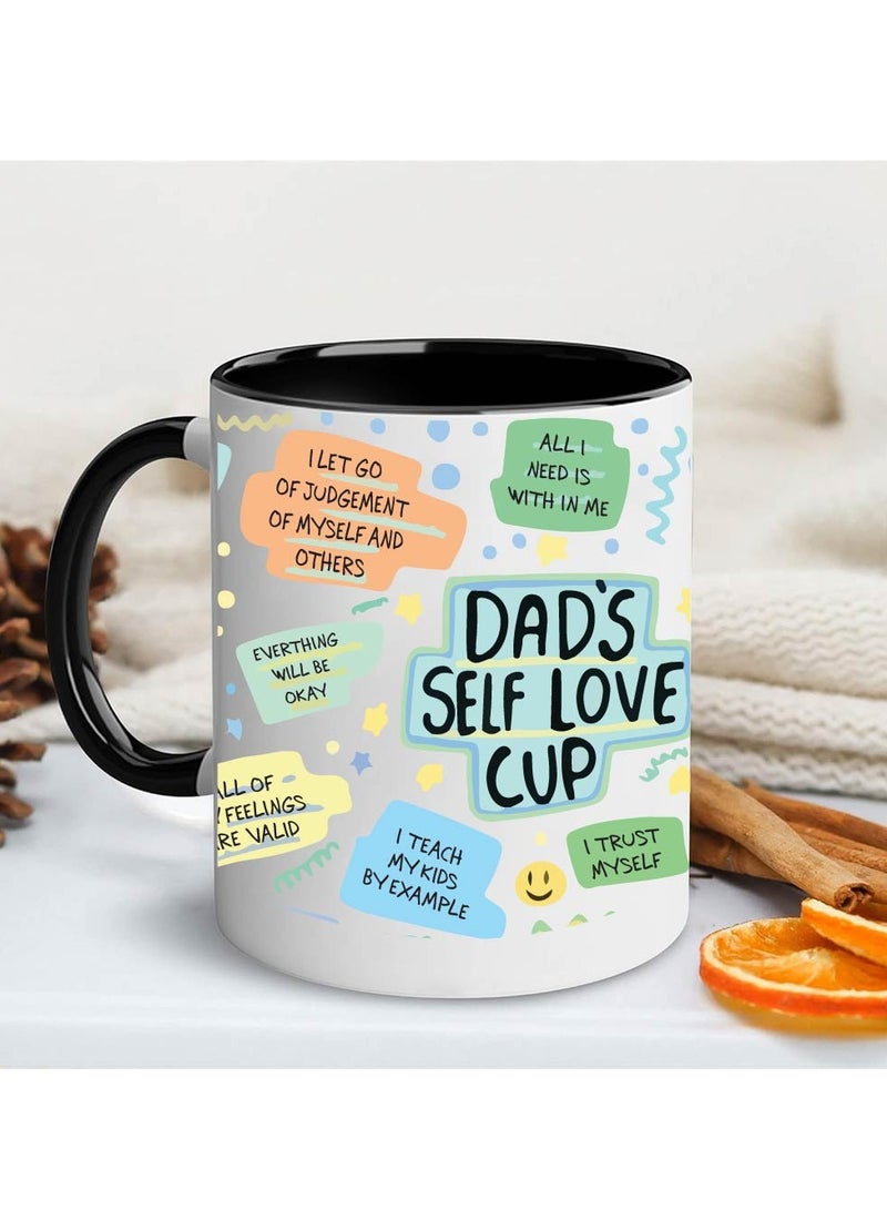 PRINTSHOP4ME Father's Day Black Coffee Mug - Double-Sided Printed Ceramic Coffee Mug for Dad - Gift for Dads from Sons and Daughters - Dad Gifts - Dad Appreciation Gifts - Gift for Daddy  - Image 5