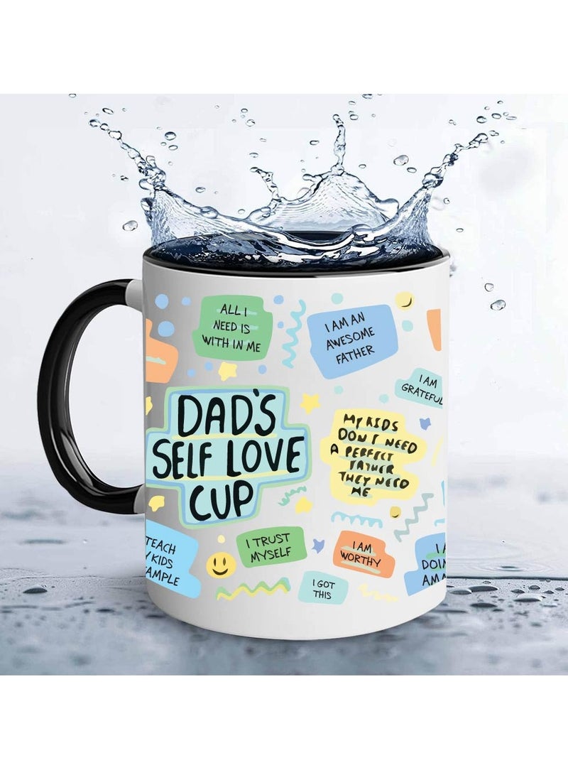 PRINTSHOP4ME Father's Day Black Coffee Mug - Double-Sided Printed Ceramic Coffee Mug for Dad - Gift for Dads from Sons and Daughters - Dad Gifts - Dad Appreciation Gifts - Gift for Daddy  - Image 4