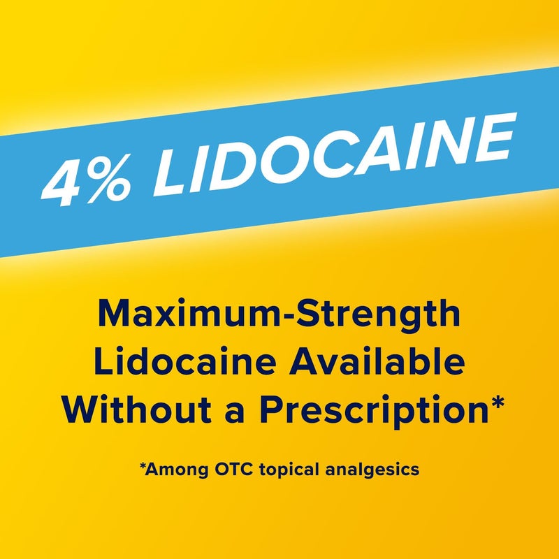 Aspercreme لصقة تخفيف الألم أسبيركريم ماكس سترينغث ليدوكائين (5 قطع) لآلام الظهر، خالية من الرائحة - Image 3