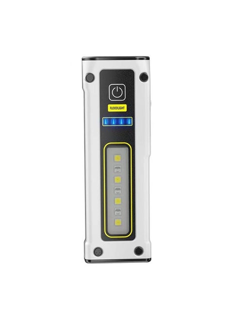 Mini Multi-functional Work Light With Magnet Emergency Simple Fashion Bottom Magnetic Life-level Waterproof Flashlight-Color:White