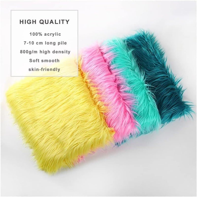 Faux Fur Faux Fur Fabric 180x50cm Shaggy Soft Long Pile Artificial Fur Fabric for Costume Arts Crafts Cushion Use Fake Fur Fabric for DIY, Craft Fur Decoration (Color : Beige) - Image 3