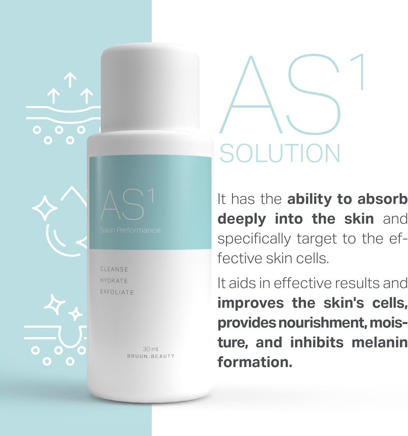 BRÜUN Concentrate Serum for Facial Cleanser, 30 Ml Pack of Aquatic Peeling Solution As1, Sa2 & Ao3 - Vacuum Facial Skin Care, Waterjet, Home Spa - Image 5