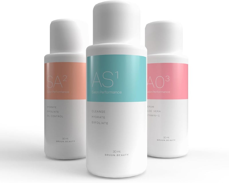 BRÜUN Concentrate Serum for Facial Cleanser, 30 Ml Pack of Aquatic Peeling Solution As1, Sa2 & Ao3 - Vacuum Facial Skin Care, Waterjet, Home Spa - Image 1