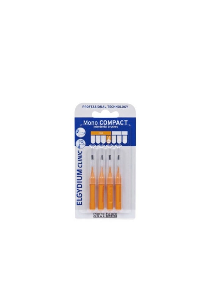 ELGYDIUM Elgydium Clinic Mono Compact Interdental Brushes Orange x4 