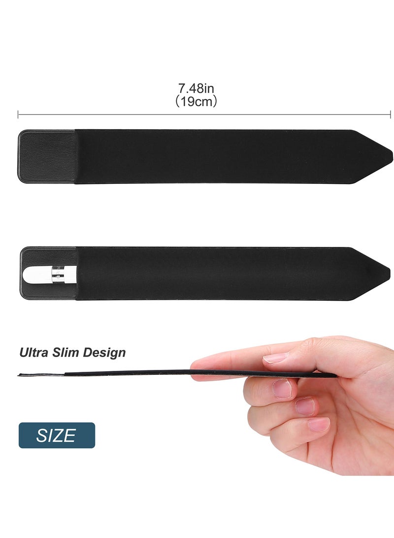 Procases Pencil Holder Sticker Stylus Sleeve Ipad Screen Pen Protective Pouch Adhesive Sleeve For Ipad Stylus Pens 1st And 2nd Gen Black  - Image 2
