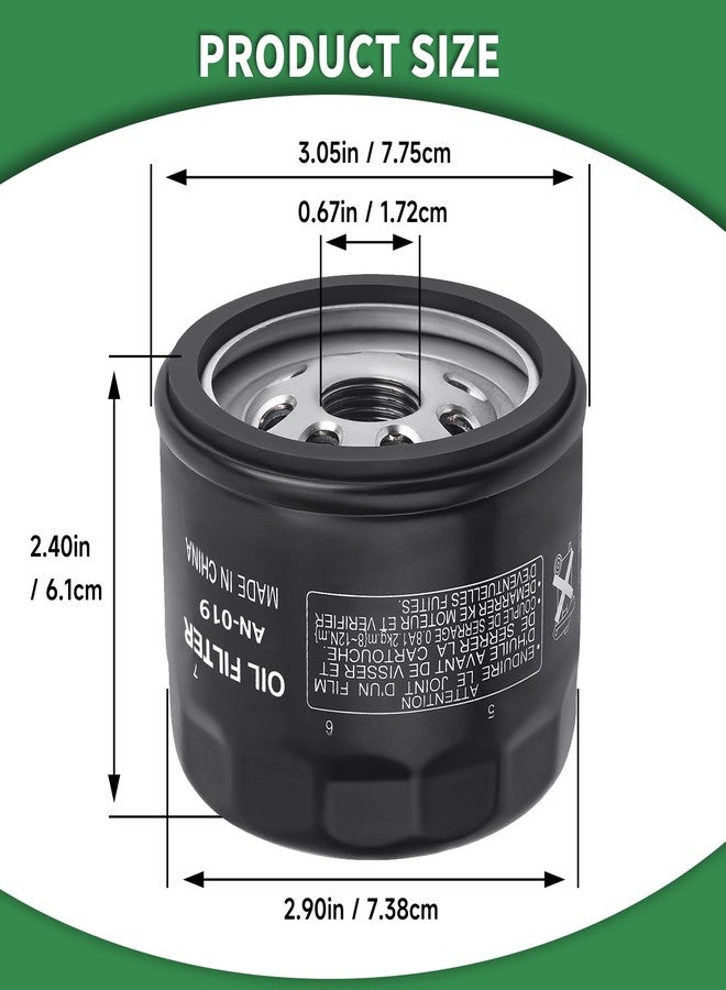 فلتر زيت FHSJXR 49065-7007 49065-0721 لمحركات كاواساكي FR691V FR730V FR651V FR600V FX600V FX730V FS691V FS651V FR651V، طقم تغيير الزيت 492932 492932S AM125424 GY20577 Kohler 2505001 (عبوة من قطعتين) - Image 5