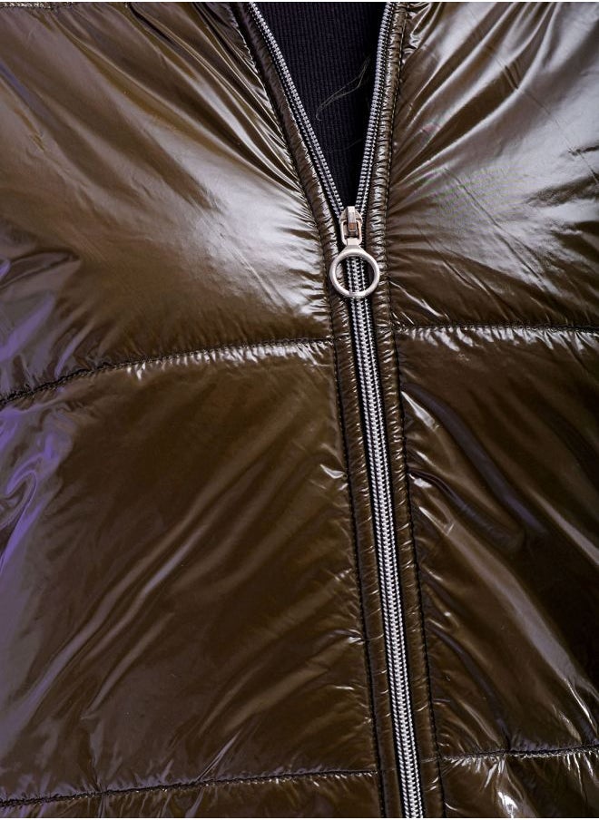 Freehand - Women Slim Fit Solid Puffer Jacket - Image 1