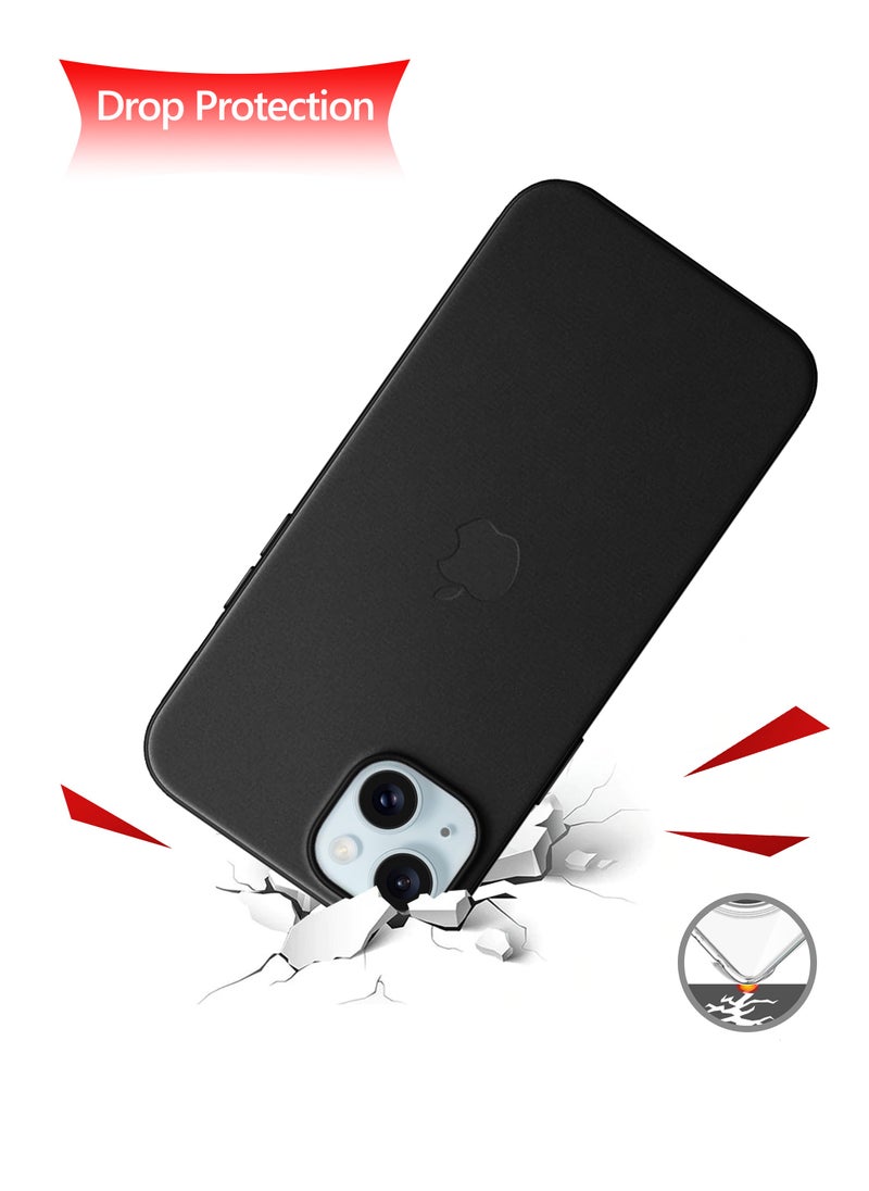 Wtech - Soft Liquid Silicone Case Cover With MagSafe For Apple iPhone 15 Plus 2023 Black - Image 1
