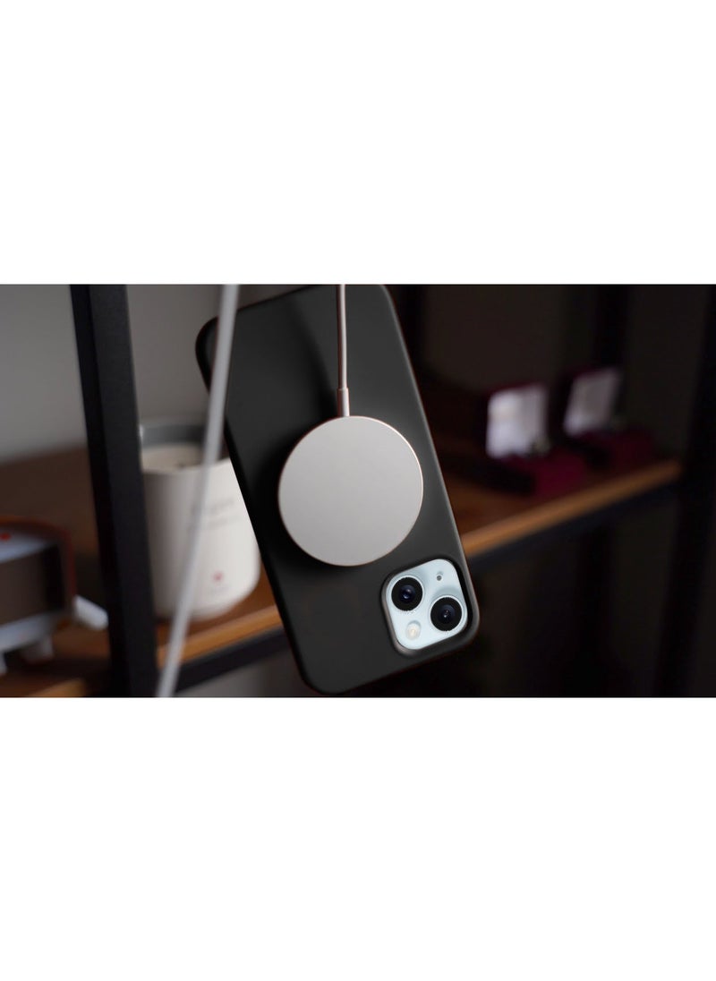 Wtech - Soft Liquid Silicone Case Cover With MagSafe For Apple iPhone 15 Plus 2023 Black - Image 1