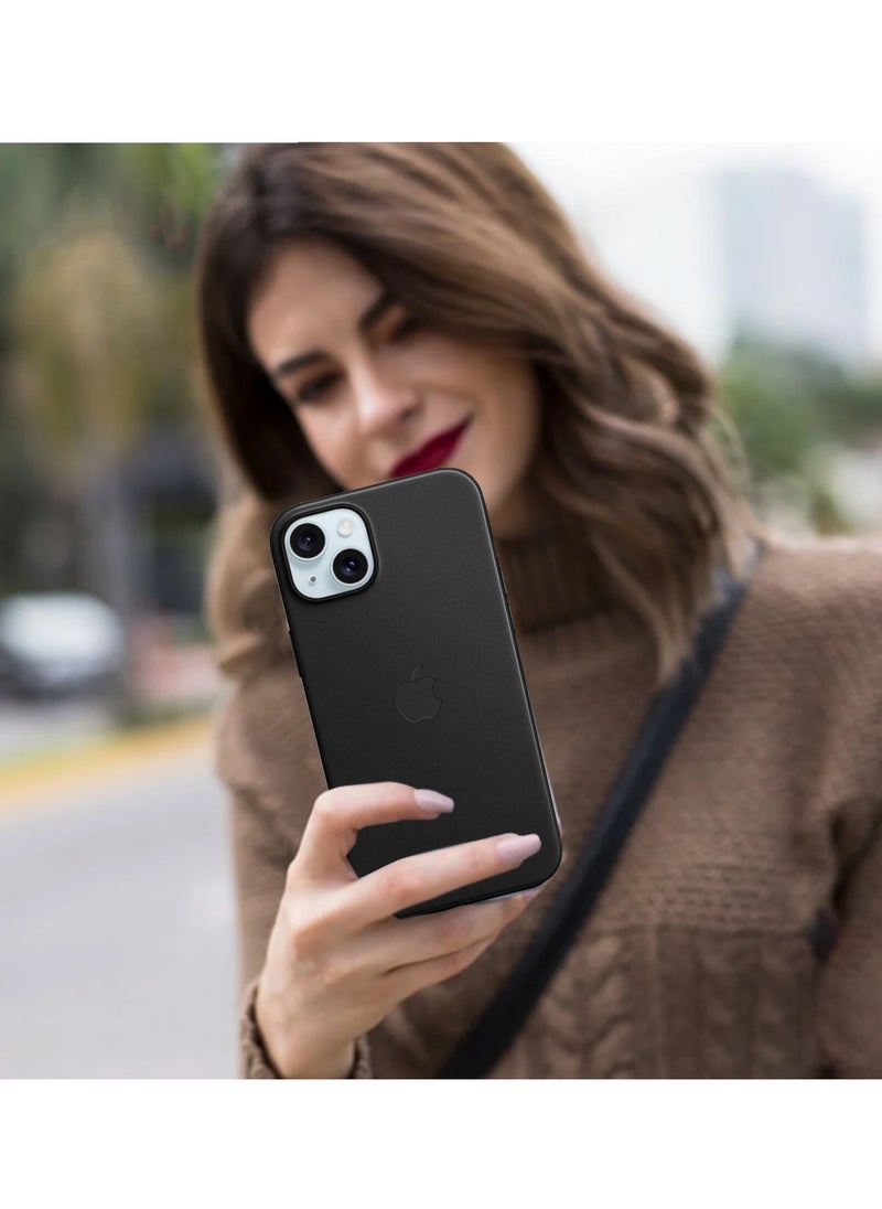 Wtech - Soft Liquid Silicone Case Cover With MagSafe For Apple iPhone 15 Plus 2023 Black - Image 1