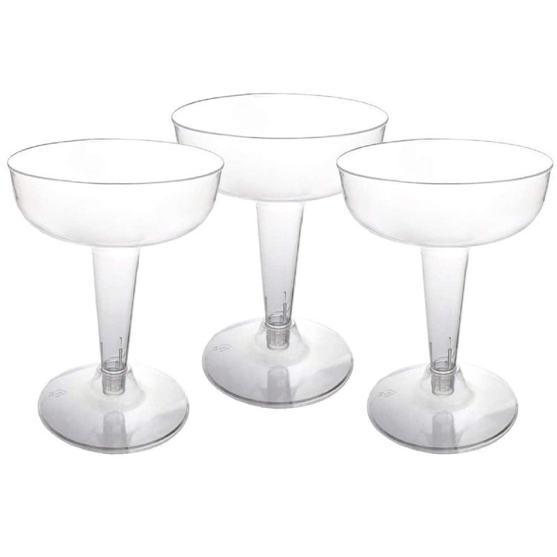 Party Essentials Hard Plastic Two Piece 4Ounce Champagne Glasses Clear 150Count Glasses