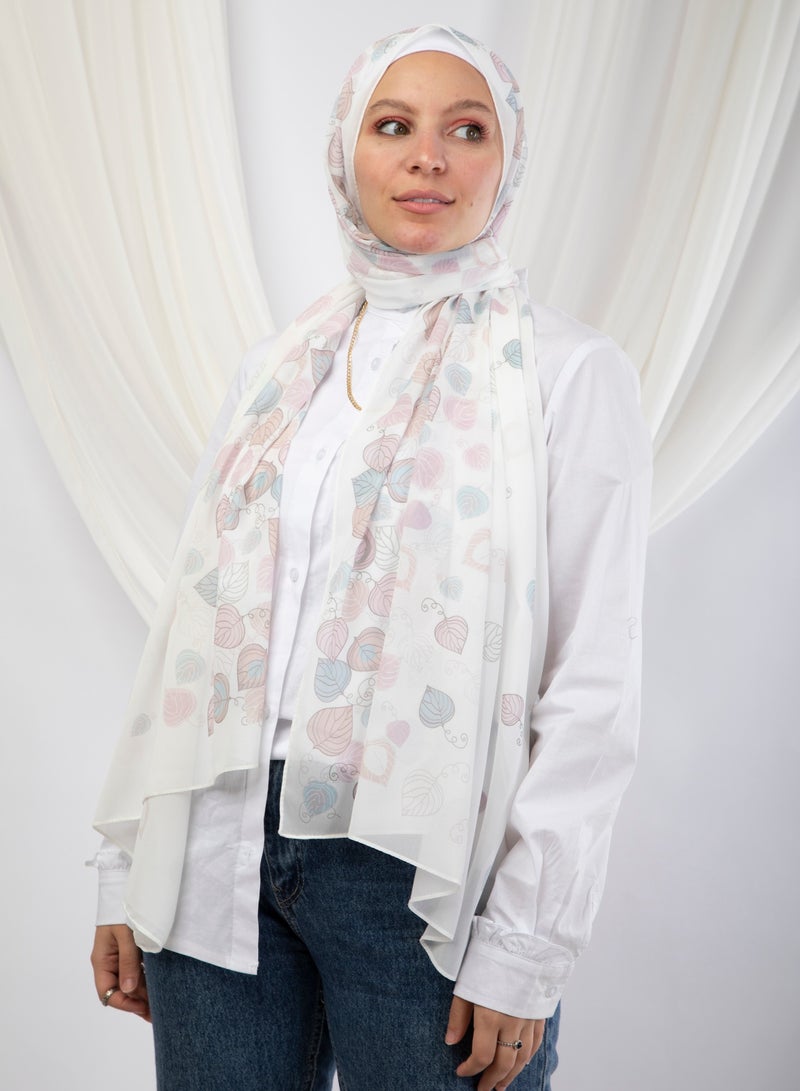 Tie Shop - Sunny Shades Scarf - White - Pink For Women - Image 4