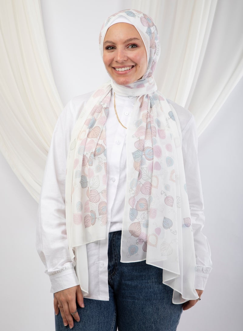 Tie Shop - Sunny Shades Scarf - White - Pink For Women - Image 3