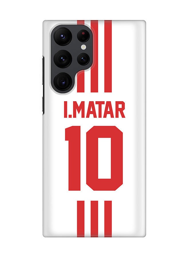 Stylizedd Slim Cover for Samsung Galaxy S22 Ultra 5G Case Snap Classic Series Mobile Cover Hard PC Shield Matte Finish Print -UAE-Player-I.Matar - Image 1