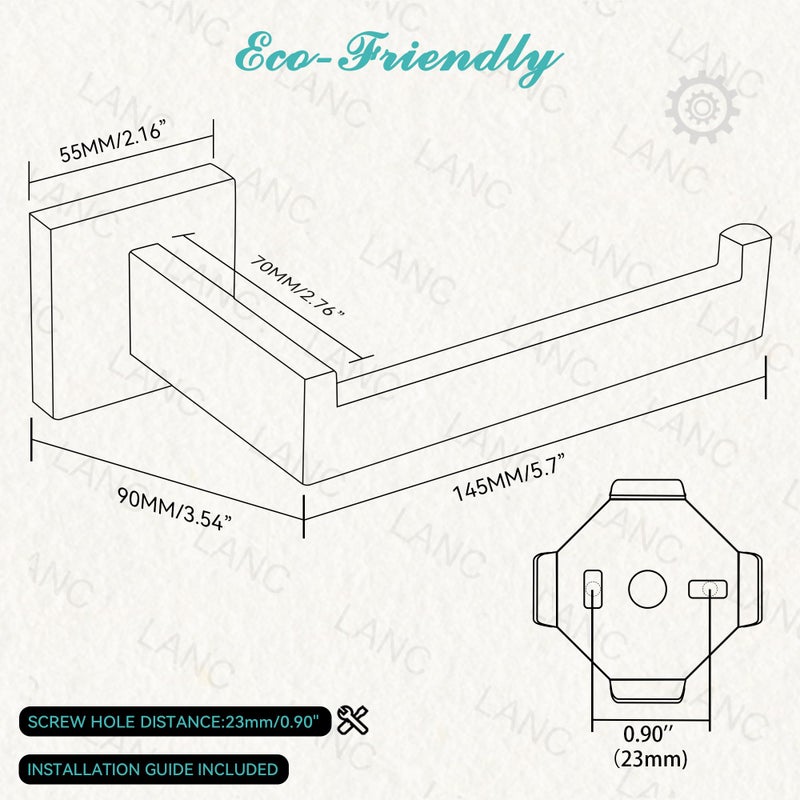 LANC Chrome Toilet Paper Holder  Bathroom Silver Toilet Paper Roll Holder Wall Mounted for Bathroom Washroom Modern TP Tissue Holder Dispenser 304 Stainless Steel Polished Right  A8807CP - Image 2