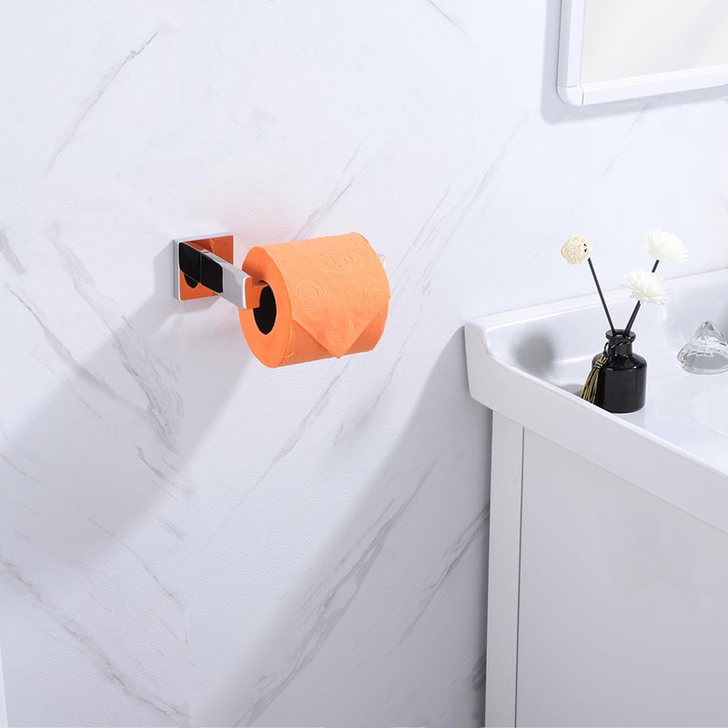 LANC Chrome Toilet Paper Holder  Bathroom Silver Toilet Paper Roll Holder Wall Mounted for Bathroom Washroom Modern TP Tissue Holder Dispenser 304 Stainless Steel Polished Right  A8807CP - Image 3