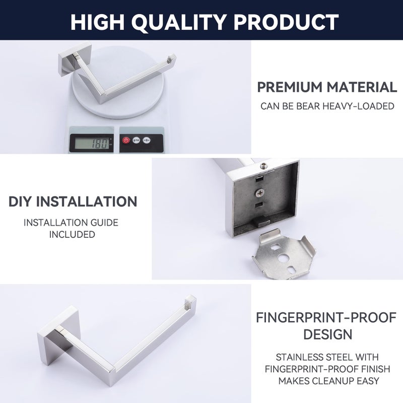 LANC Chrome Toilet Paper Holder  Bathroom Silver Toilet Paper Roll Holder Wall Mounted for Bathroom Washroom Modern TP Tissue Holder Dispenser 304 Stainless Steel Polished Right  A8807CP - Image 5