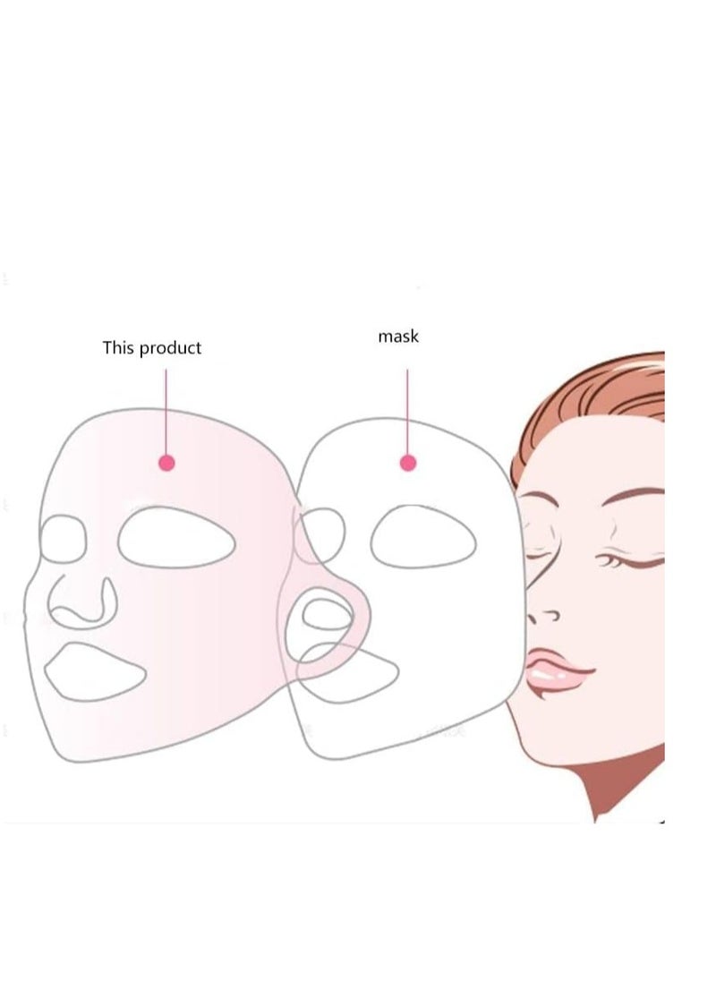 Generic Anti Wrinkle Silicone Face Mask Holder for Sheet Masks, Moisturizing Facial Mask Cover, Prevent Evaporation, Beauty Face Tool - Pink Color  - Image 5