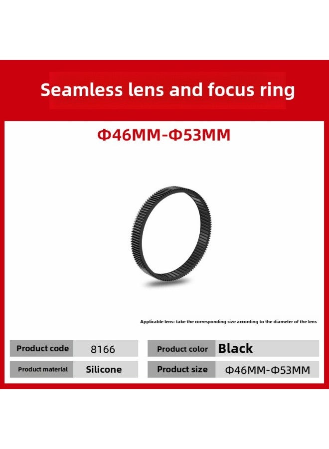 Lens Heel Focus Ring Heel Focus Belt Rotating Focus Focusing Ring Gear Ring SLR Micro Single Camera Lens Accessories-Color:8166-diameter 46-53 Black  - Image 1