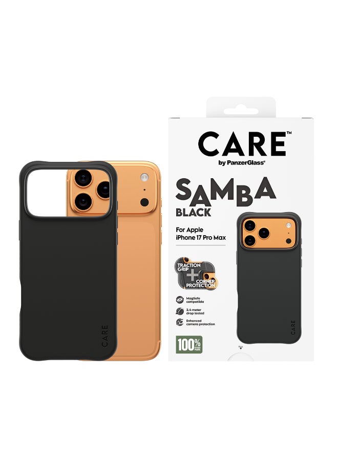 PanzerGlass iPhone 17 Pro Max MagSafe Case SAMBA | 8-Ft Drop Protection Cover, Slim Thin Profile, Raised Camera Bezel, MagSafe Compatible - Black - Image 2