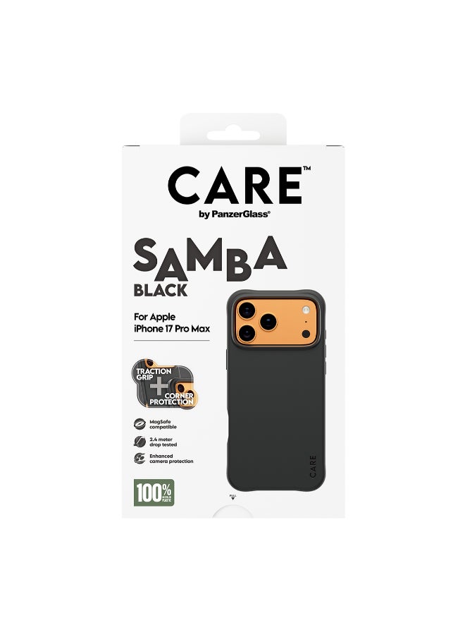 PanzerGlass iPhone 17 Pro Max MagSafe Case SAMBA | 8-Ft Drop Protection Cover, Slim Thin Profile, Raised Camera Bezel, MagSafe Compatible - Black - Image 3