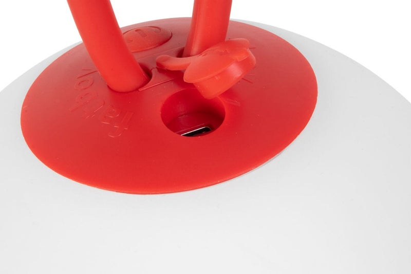 Fatboy Bolleke Hanging Light (Rechargeable) x Boris | 3 Brightness Levels, USB Charging, IP55 Splashproof, Indoor & Outdoor Ambient Lighting | 100 cm hanging loop, Size - 20 x 20 cm - Red - Image 5