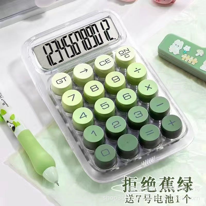 Calculator High Color Value Gradient Transparent Dopamine Cute Student Office Supplies Cultural Voice Computer - Image 1