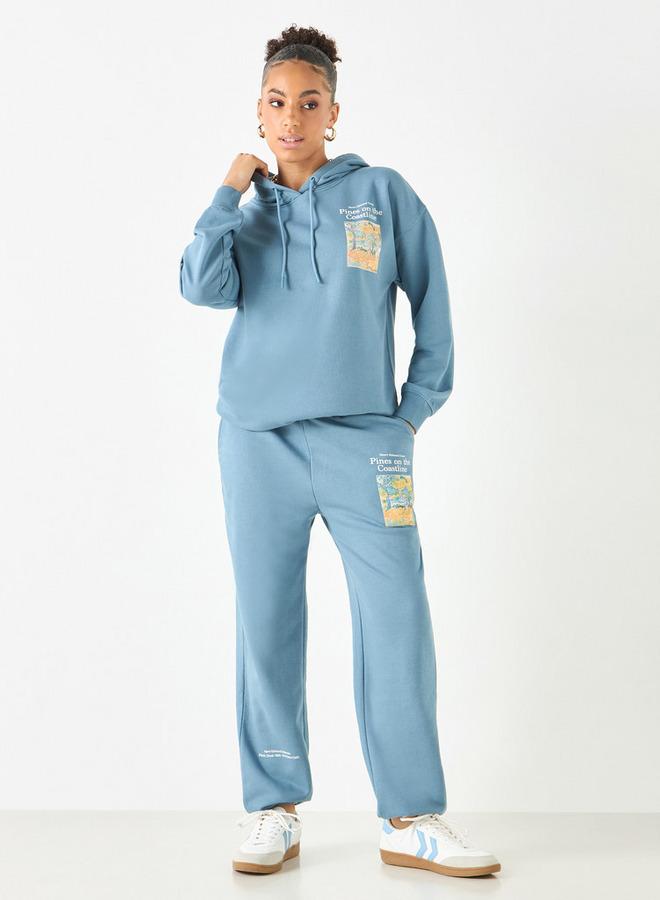 SP Characters Henri Edmond Cross Print Joggers with Drawstring Closure - Image 2