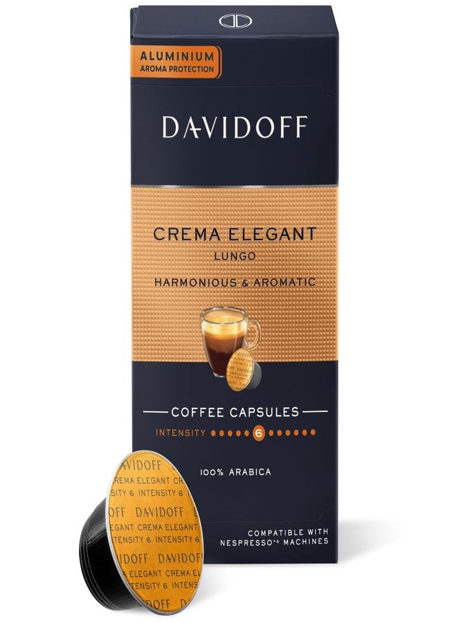 Davidoff Crema Elegant Capsules - 6/12 Intensity - 10 x Capsules - 55 Gram|Unflavoured - Image 1