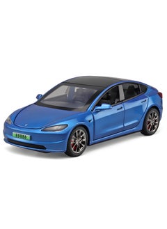 1:32 Tesla Model 3 Alloy Car Model with Lights and SoundNew version blue New version blue