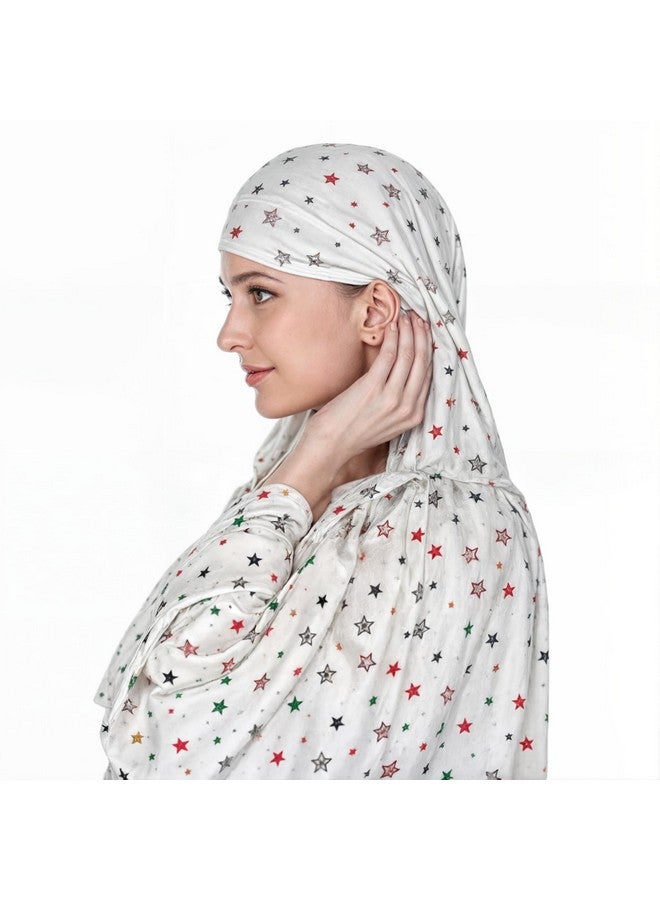 GEER ENTERPRISE GEER Cotton Long Scarf Cum Mask scarves Usable for vehicle Driver, Bandhani Printed Design, Universal Size, For Girl & Women, Breathable Sun Protection Light Weight - Image 4