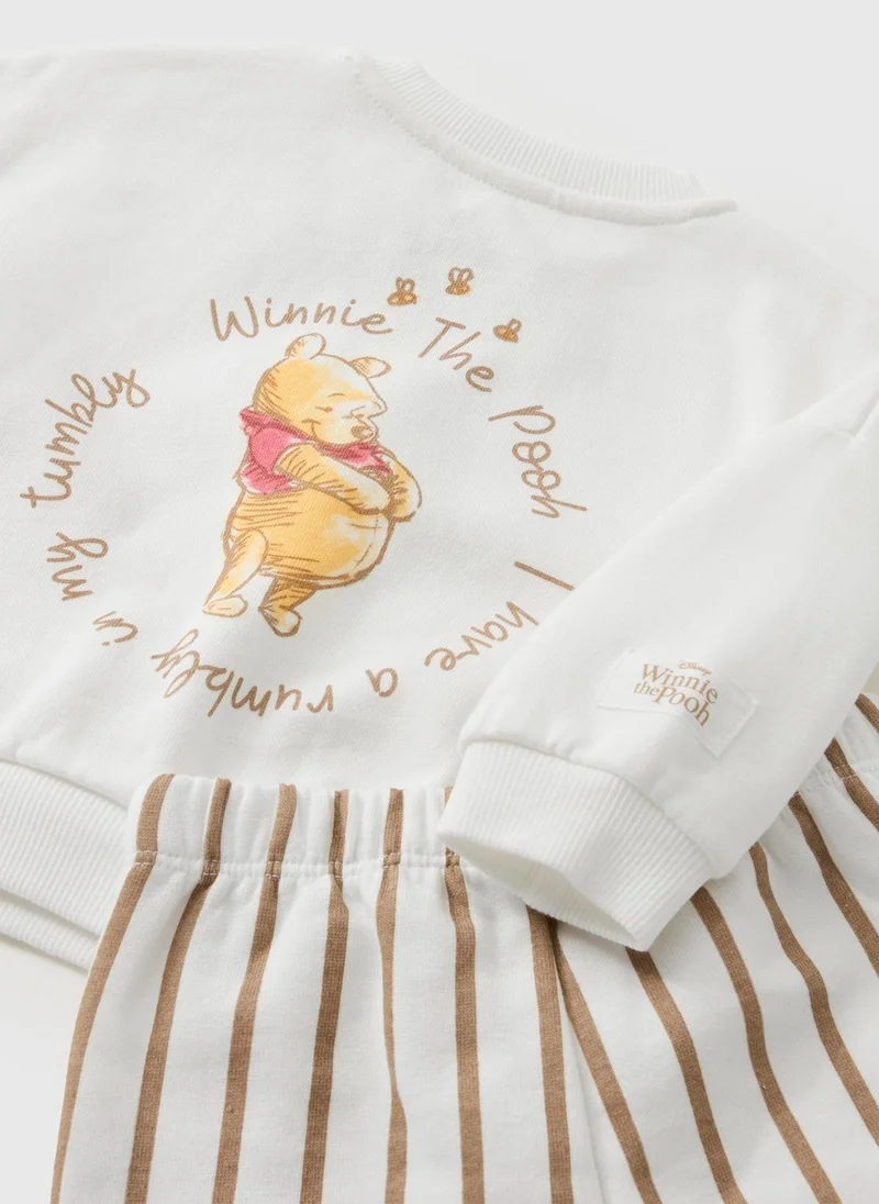 Matalan Disney Winnie The Pooh Cream Top & Legging Set