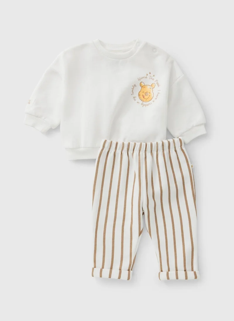 Matalan Disney Winnie The Pooh Cream Top & Legging Set