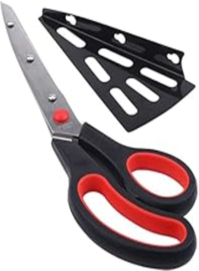 Pizza Scissor with Slicer, Red BD-ATV-12co17263 
