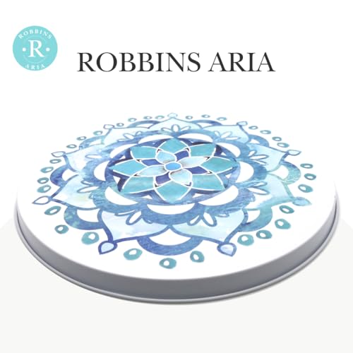Robbins Aria Electric Stove Burner Covers - Protect Stovetop - Set of 4, 10 and 8 inches - Blue Mandala Electric Stove Covers - Image 4