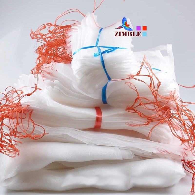 Zimble Pack of (10 Pcs)-6x10”Inch (15cm x 25cm) Fruit Protection Bags,Vegetables Storage Bags,Reusable Vegetable net Bags for Fridge,Fruit Flower Netting Bag- Perfect for Your Fruits and Vegetables - Image 3
