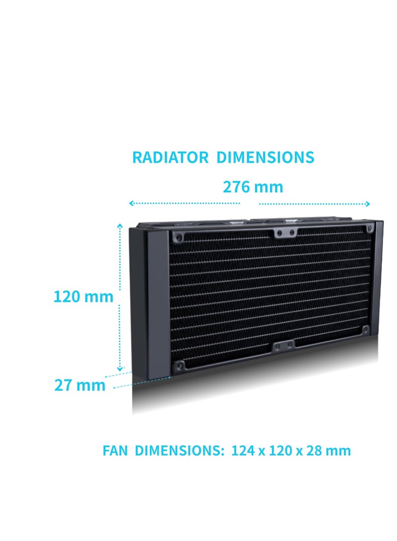 ليان لي مراوح جالاهاد II لايت 240 ملم RGB - تاثيرات اضاءة قابلة للتخصيص وكتلة مضخة ARGB، ضوضاء منخفضة، تصميم محمل هيدروليكي، غطاء مضخة قابل للتبديل - مروحة بي بي تي 28 ملم لـ LGA 1700 / AM5 / AM4 (GA2L24RB) - Image 4