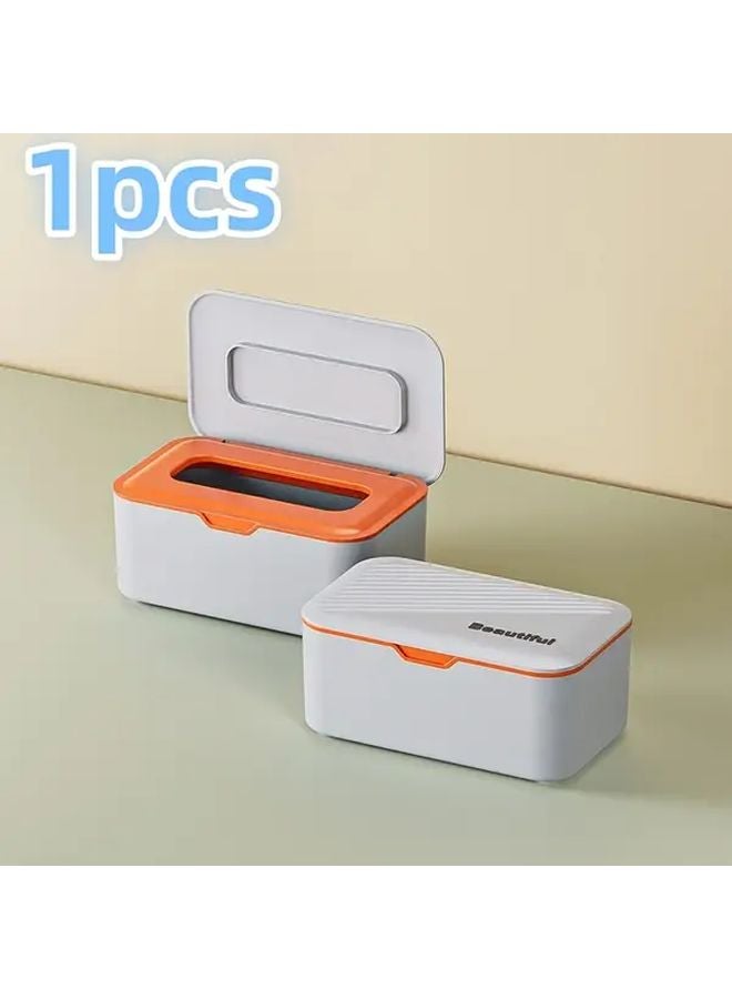 صندوق المناديل تانجرين قابل للسحب مع سدادة مضادة للغبار، سعة كبيرة للمنزل والمكتب - Image 1