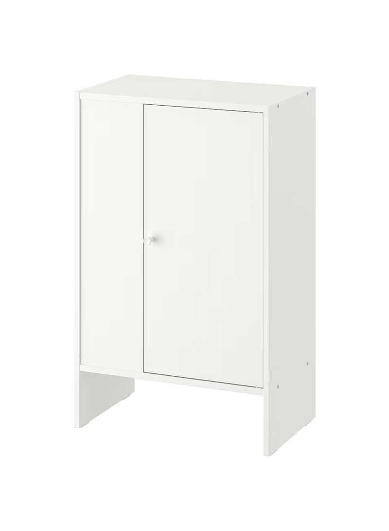 Selecto Hub Storage Cabinet with Door – 50 x 30 x 80 cm, White, Compact Wooden Cupboard for Living Room, Bedroom & Office - Image 2