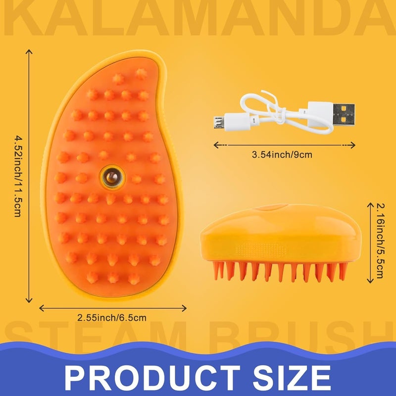 ZEVESTY Cat Steam Brush 3 in 1, steamy massage brush for Dogs and Cats, rechargeable hair cleansing comb, cat grooming brush - Image 2