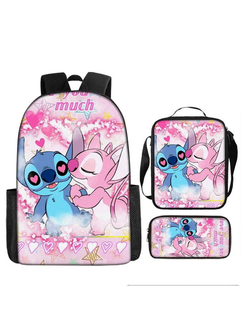 STITCH Stitch Primary And Secondary School Students' Three-Piece Backpack 29*42*16c 