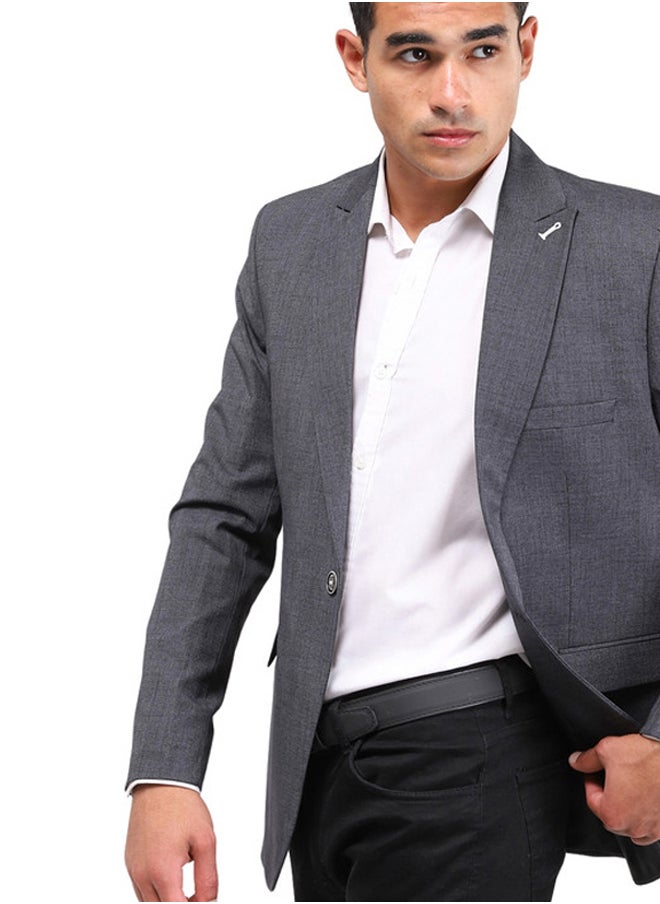 WHITE RABBIT - Slub Pattern Regular Fit Blazer - Image 1