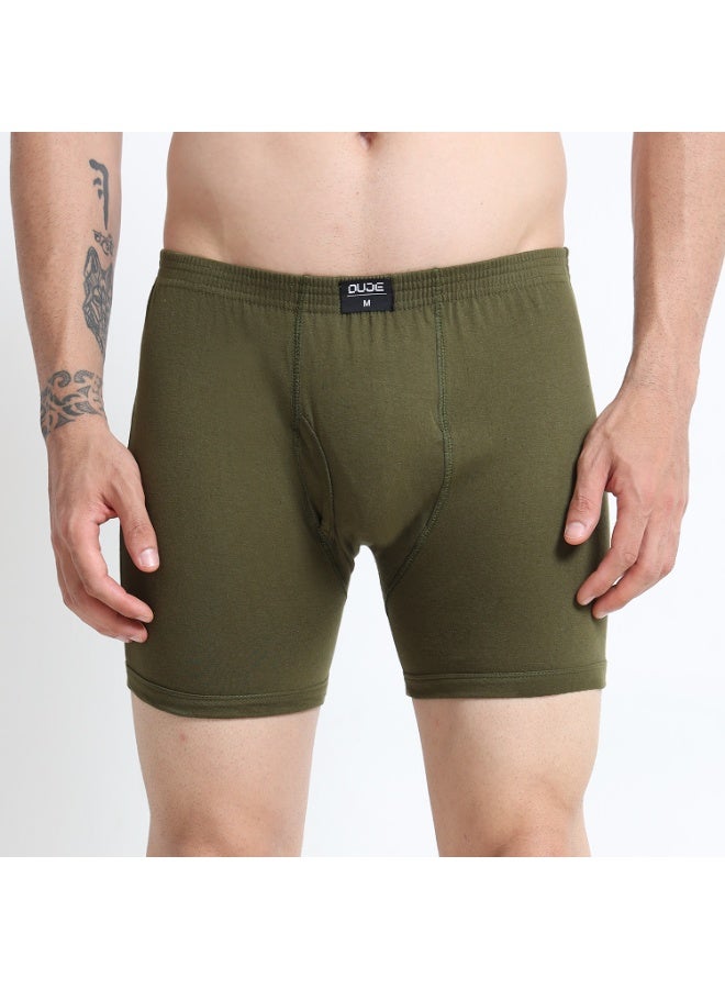 DUJE Men’s Regular Trunks (3-Pack Combo 6 – Green, Pink & Maroon) | 100% Combed Cotton | Breathable, Sweat-Absorbing, Anti-Bacterial & Odour-Free Everyday Innerwear - Image 4