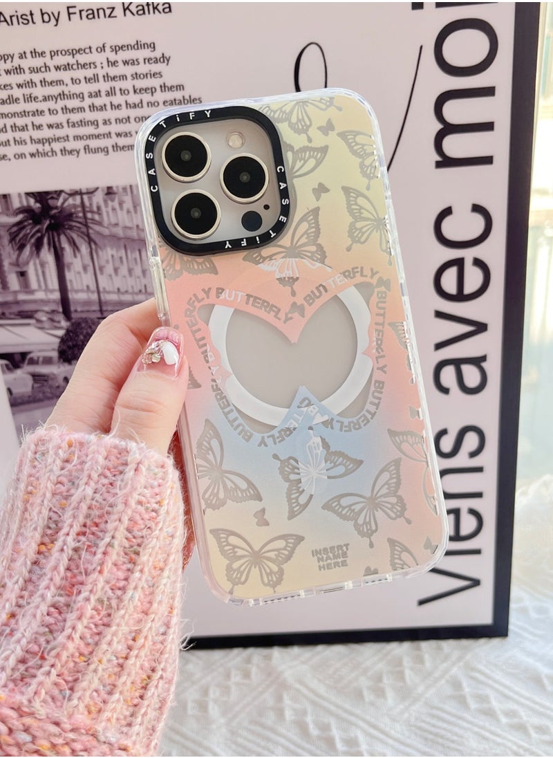 Casetify - iPhone 13 Pro Max Case You Give Me Butterflies MagFit Anti-Yellowing Technology - Image 1