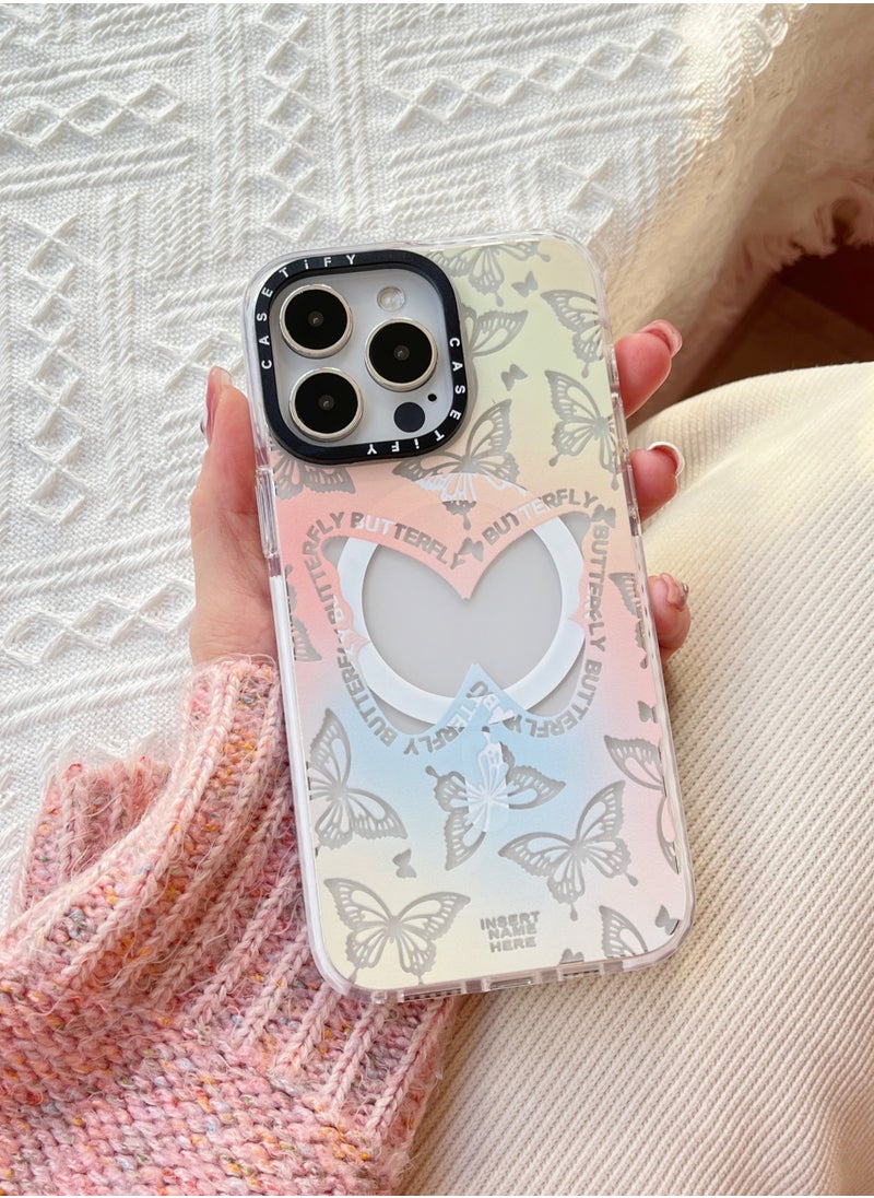 Casetify - iPhone 13 Pro Max Case You Give Me Butterflies MagFit Anti-Yellowing Technology - Image 1