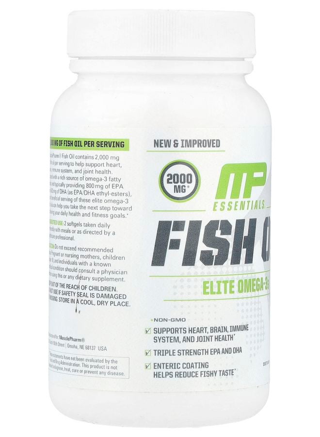 MusclePharm Essentials® Fish Oil 2000 mg 60 Softgels (1000 mg per Softgel) - Image 2