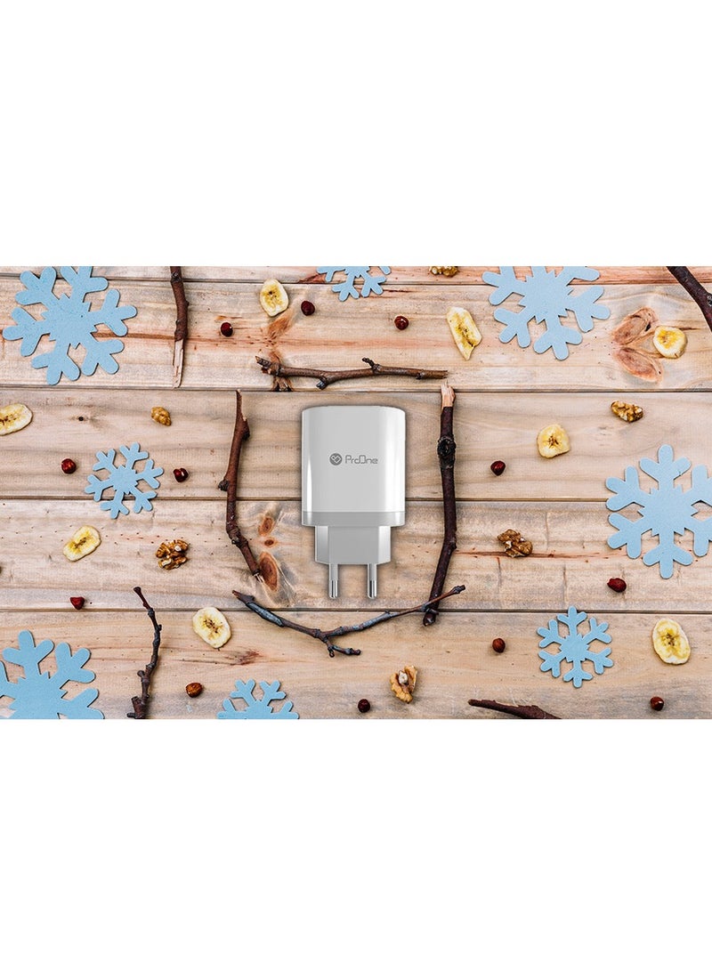 ProOne ProOne 36W USB Plug, PowerPort Mini Dual Port (USB and Type-C) Charger, Super Compact travel, Wall Charger for iPhone Xs/XS Max/XR/X/8/7/6/Plus, iPad Pro/Air 2/Mini 4, Samsung, and More  - Image 4
