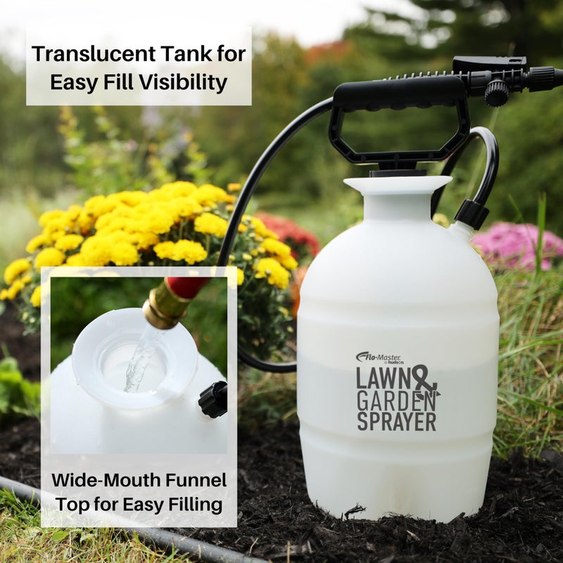 Flo-Master by Hudson 24101 1 Gallon Lawn and Garden Tank Sprayer, Translucent - Image 2